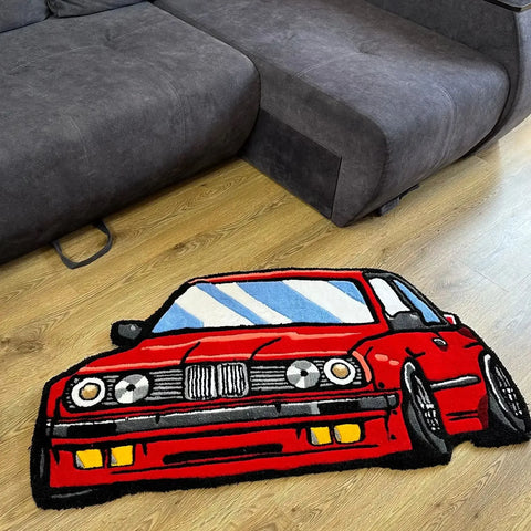 Vintage Classic BMW M3 Rug – Non-Slip Decorative Carpet