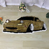 Vintage Racing Car Rug – Soft Tufted Sports Car Non-Slip Floor Mat