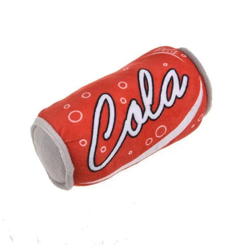 Coca Cola Can Dog Toy - Squeaky Plush Chew Toy