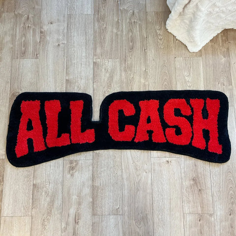 "All Cash" Tufted Rug – Non-Slip Aesthetic Floor Mat